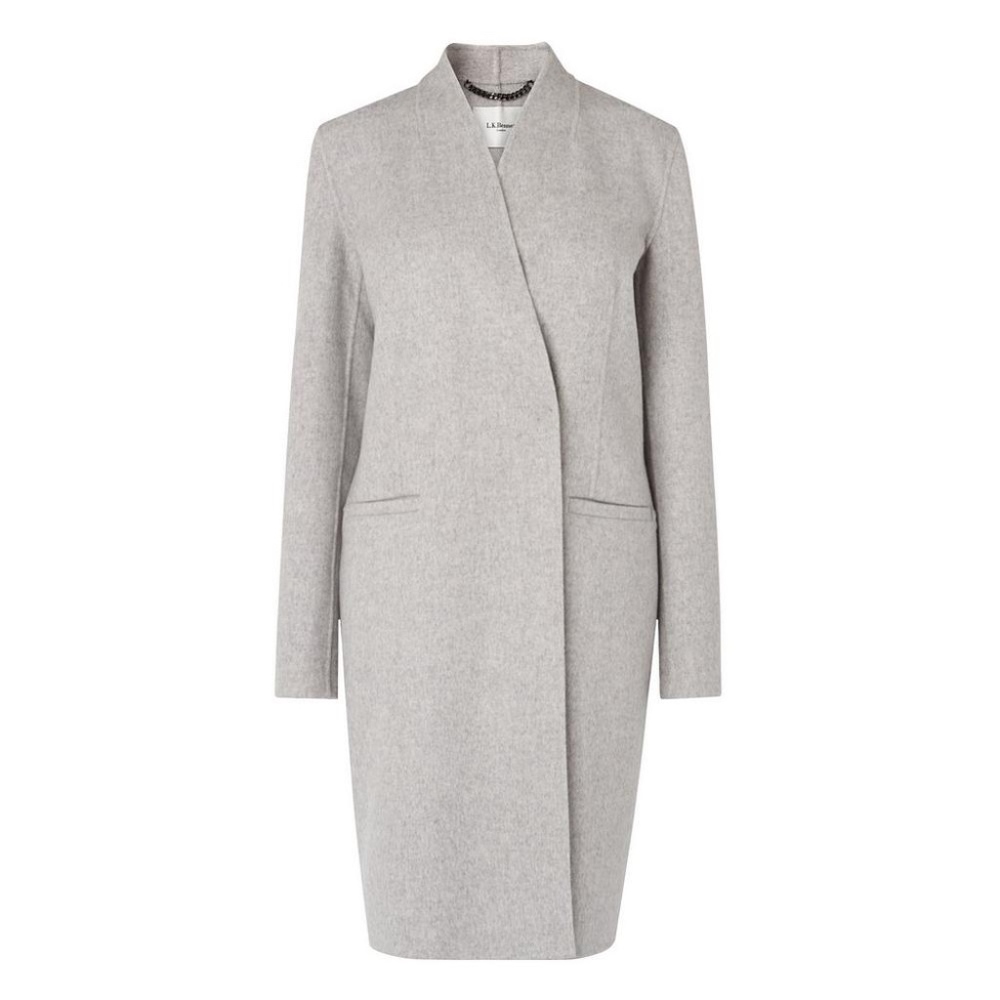NEW! LK Bennett Sandra Heather Grey CASHMERE Coat